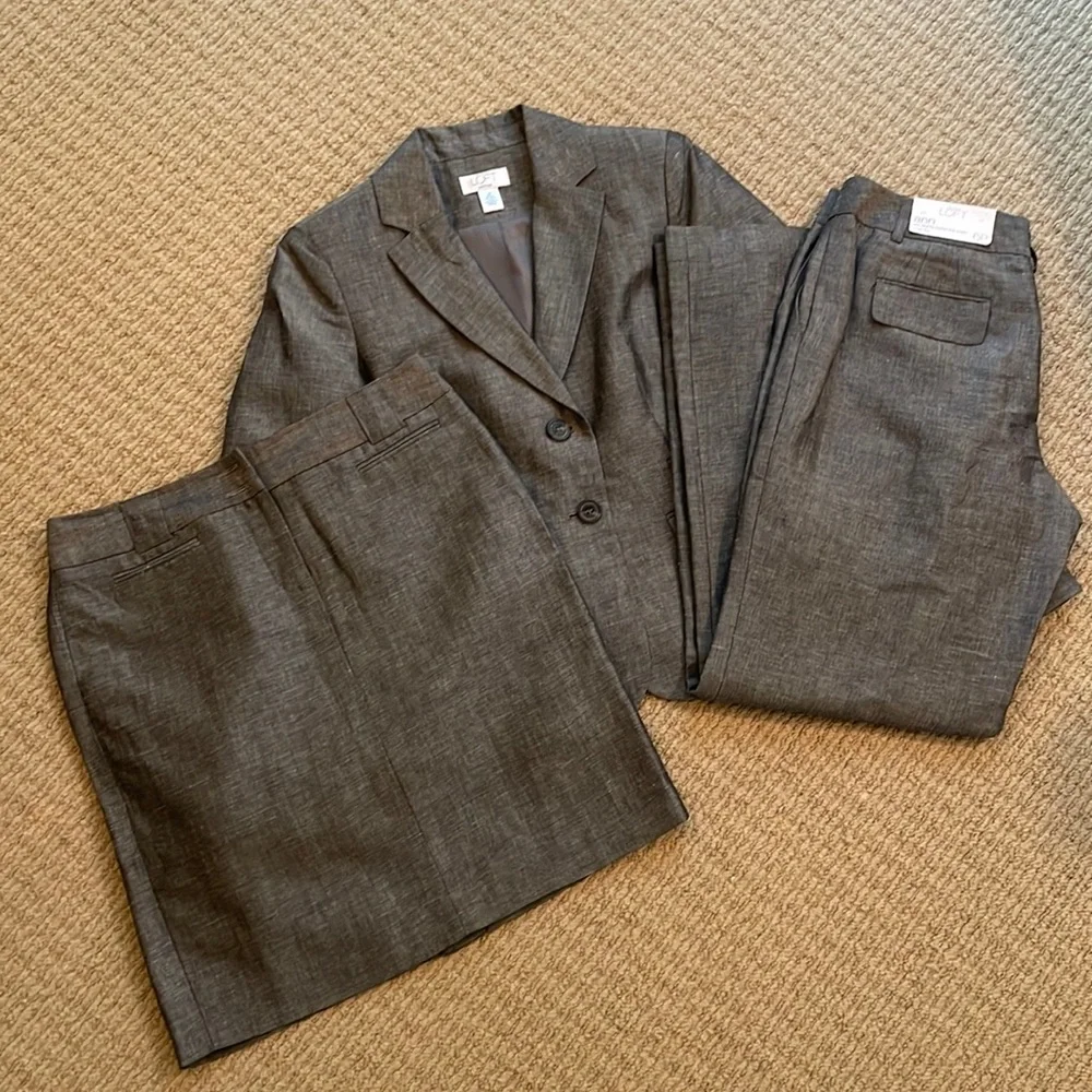 Ann Taylor Women's Brown Suit Set - Picture 1 of 16